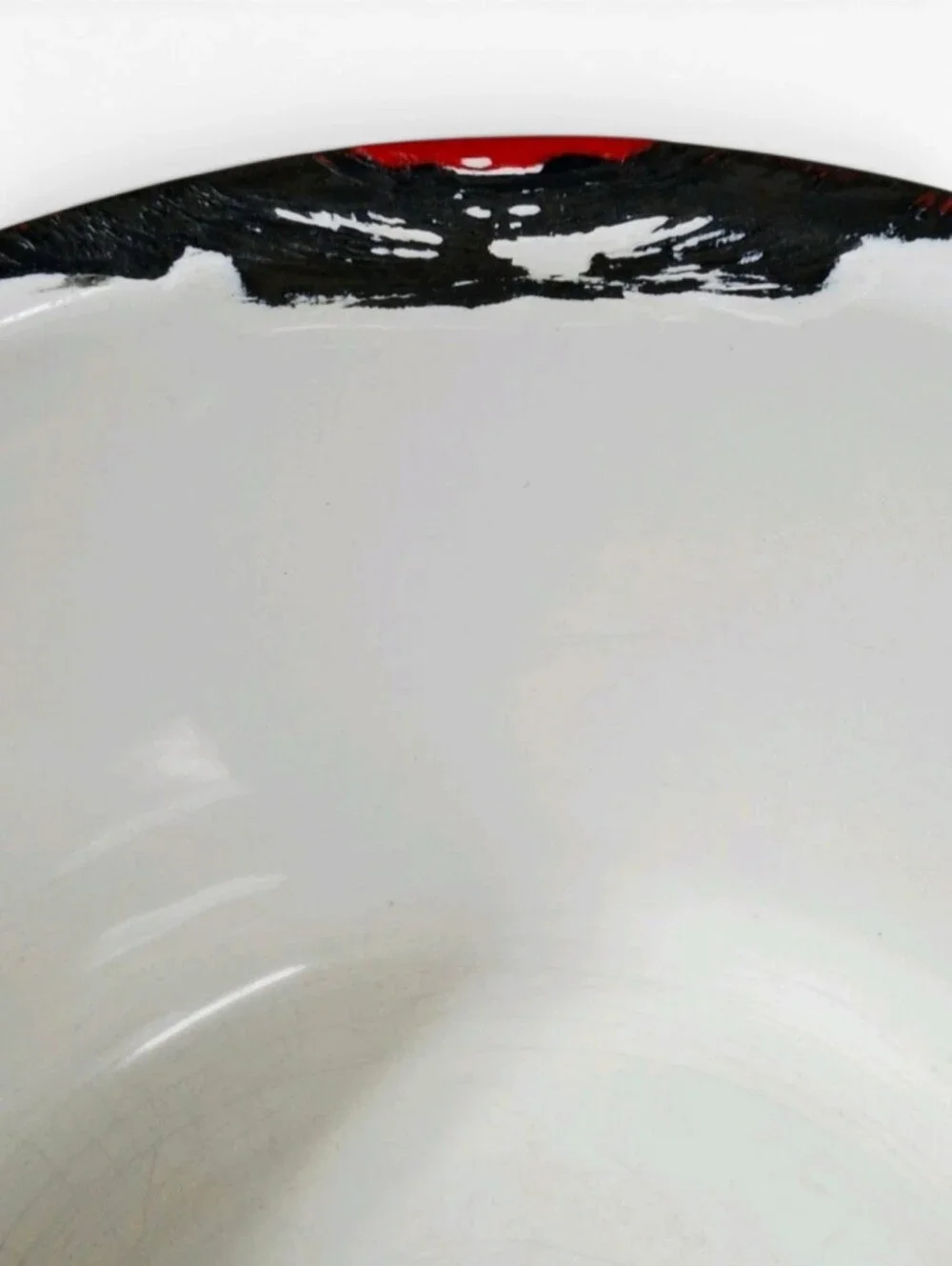 Vintage Red White Enamelware Saucepan Cookware Farmhouse Kitchen Collectible